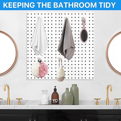 Miniatura 5 de Supkiir 100 ganchos de plástico para tablero de clavijas de 4 pulgadas, amarillentos, ganchos para estantes adecuados para tableros de clavijas de