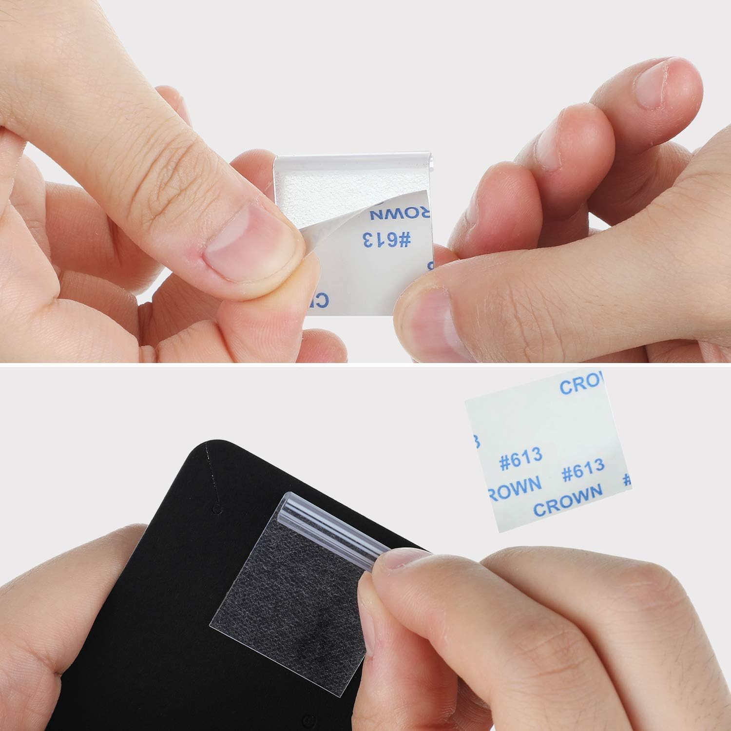 150 Pieces Earring Card Adapter Self-Adhesive Lip Adapter Plastic Lip Hanger for Earring Necklace Card Display (1 x 1 inch)