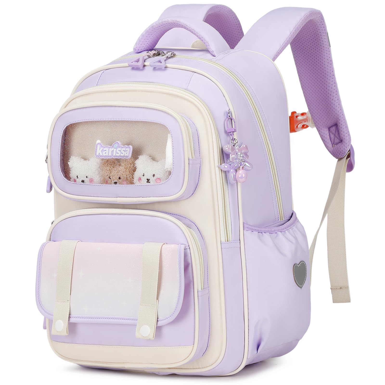 Tanou Schultasche Mädchen Rucksack Kinder Ergonomic, 20 Liter | Schulrucksack Kinderrucksack der 1. bis 5. Klasse, Lässiger Ranzen Teenager für die Schule Reisen