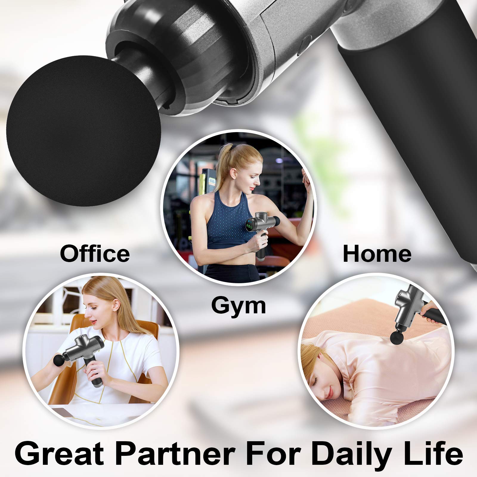 Deep Tissue Massage Gun, Upgrade 99 Speed Back Massager With 10 - View #9