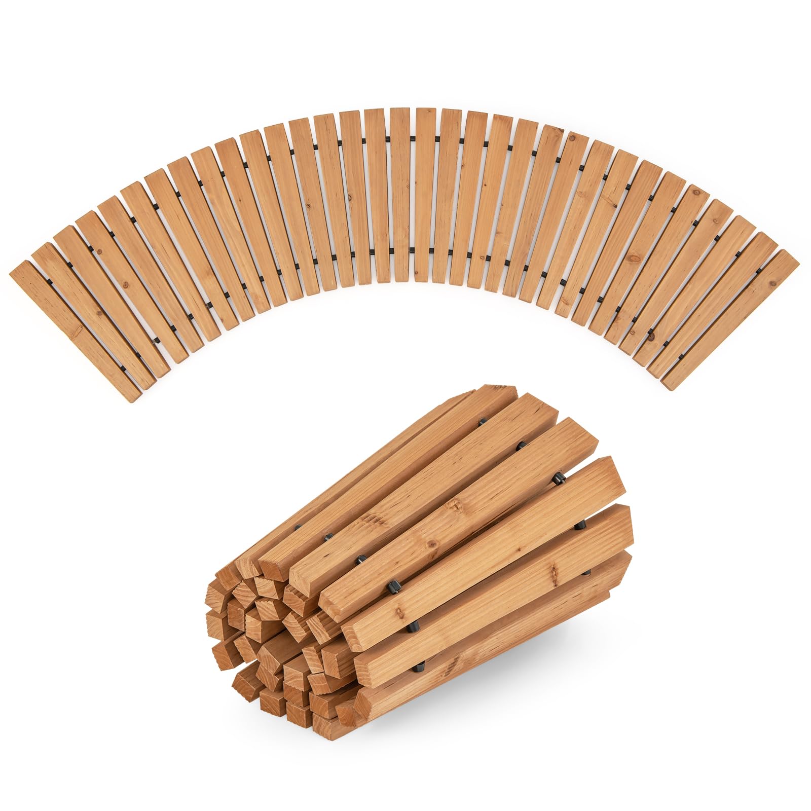 WallClassics - Hout - Houten Pad Richting De Bergen - 30x90 Cm - 12 Mm Dik Foto Op Hout