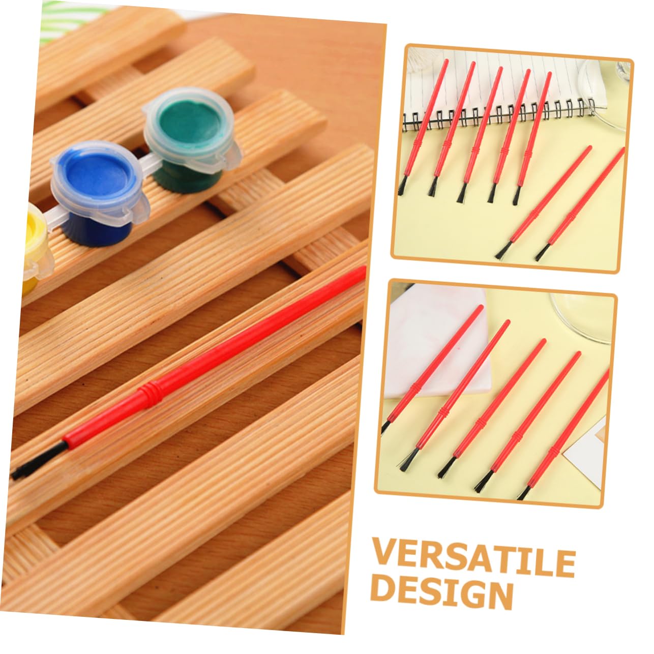 SHINEOFI 500 Piezas Cepillo Pequeño para Niños Pinceles Mezcla De Pigmentos Pincel De Pigmento Brocha Estudiante De Arte Pintura para Pintura Acrílica Pincel De Pintura Artística Rojo