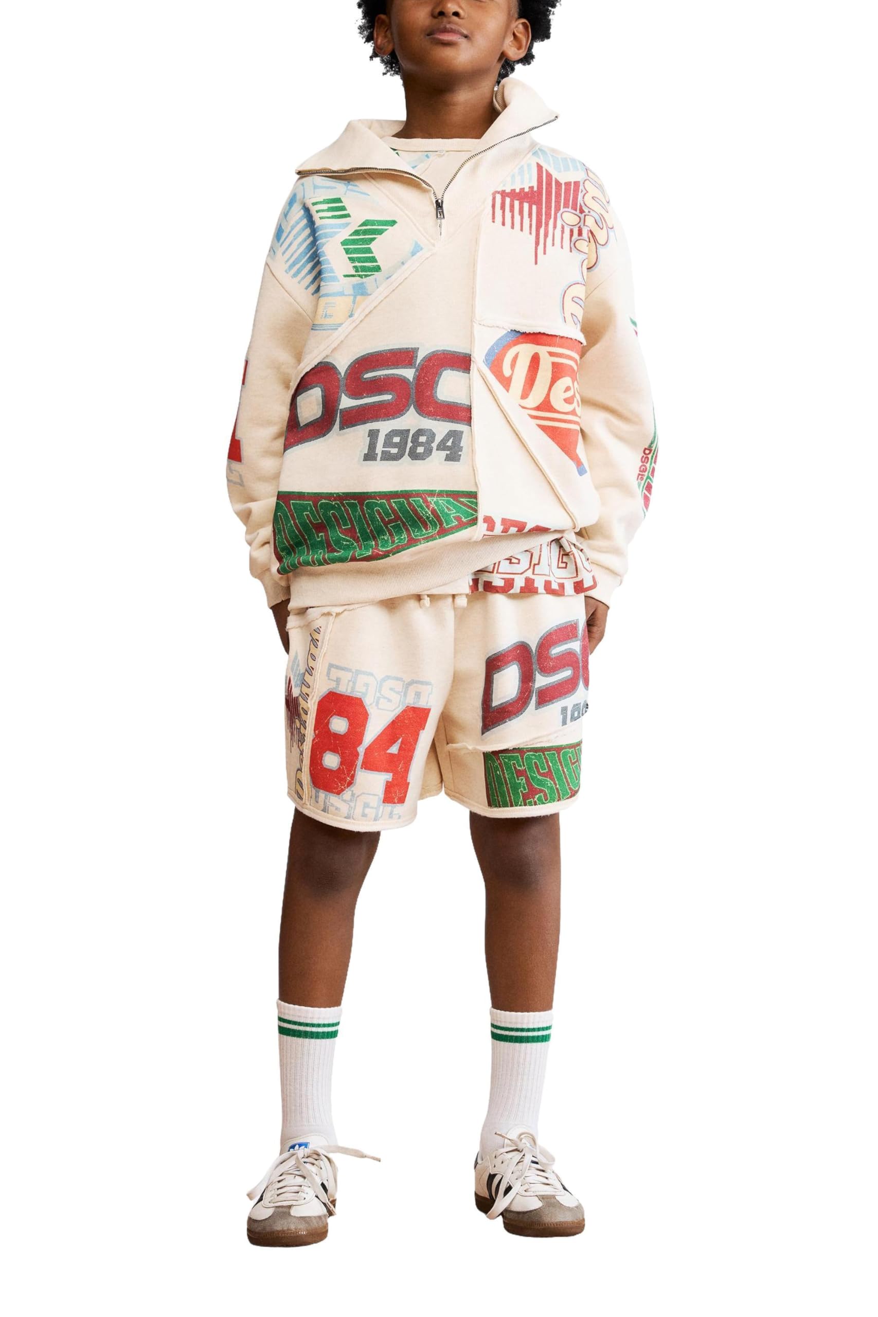 Desigual Felpa Bambino Bianco 3/4