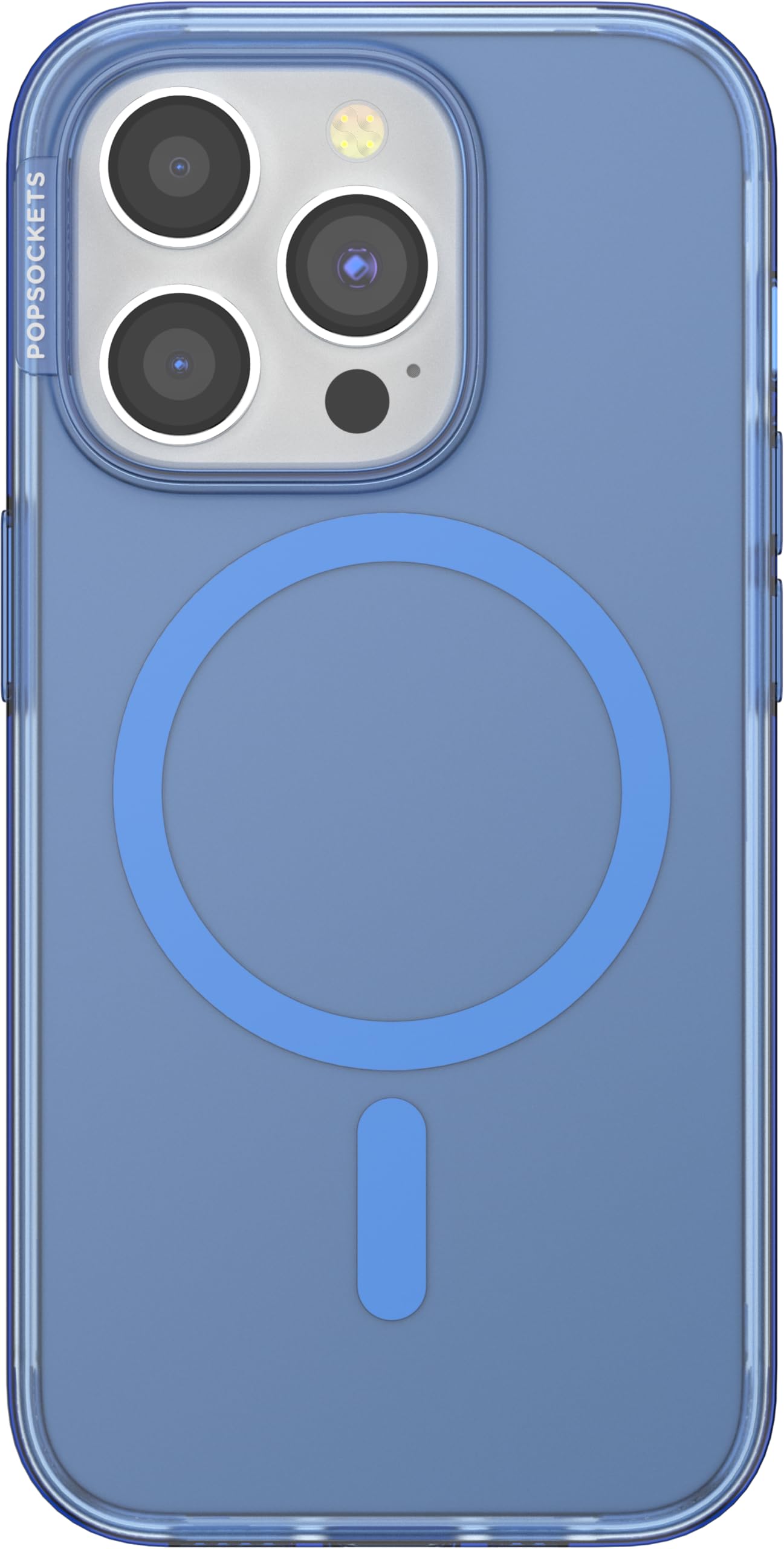 PopSockets iPhone 15 Pro Max Phone Case with MagSafe, Wireless Charging Compatible, Light Blue - Vermeer Blue