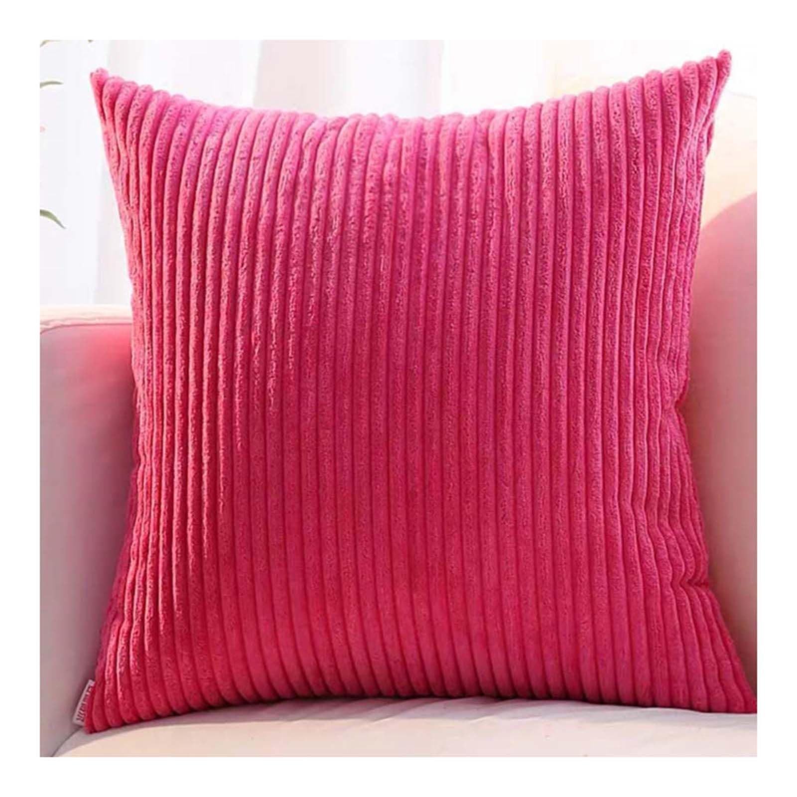 Set of 2 Sofa Pillow Cover corduroy 80x80 Cushion Cases 45x45 60x60 75x75 Decorative Square Throw Pillow Cases with Zipper for Couch Sofa Bed Pillowcase Protectors covers(Color 8,75x75cm/30x30in(2PC))