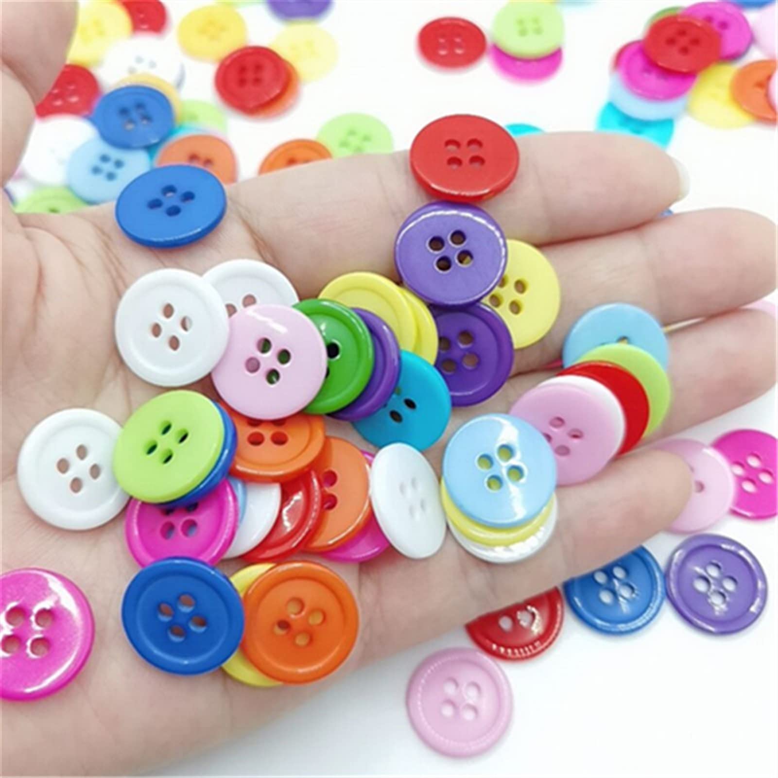 Bottoni I Nostri Fori da 15 mm cuciono su Scrapbooking for i Colori delle Caramelle di Stoffa for Bambini Fai da Te