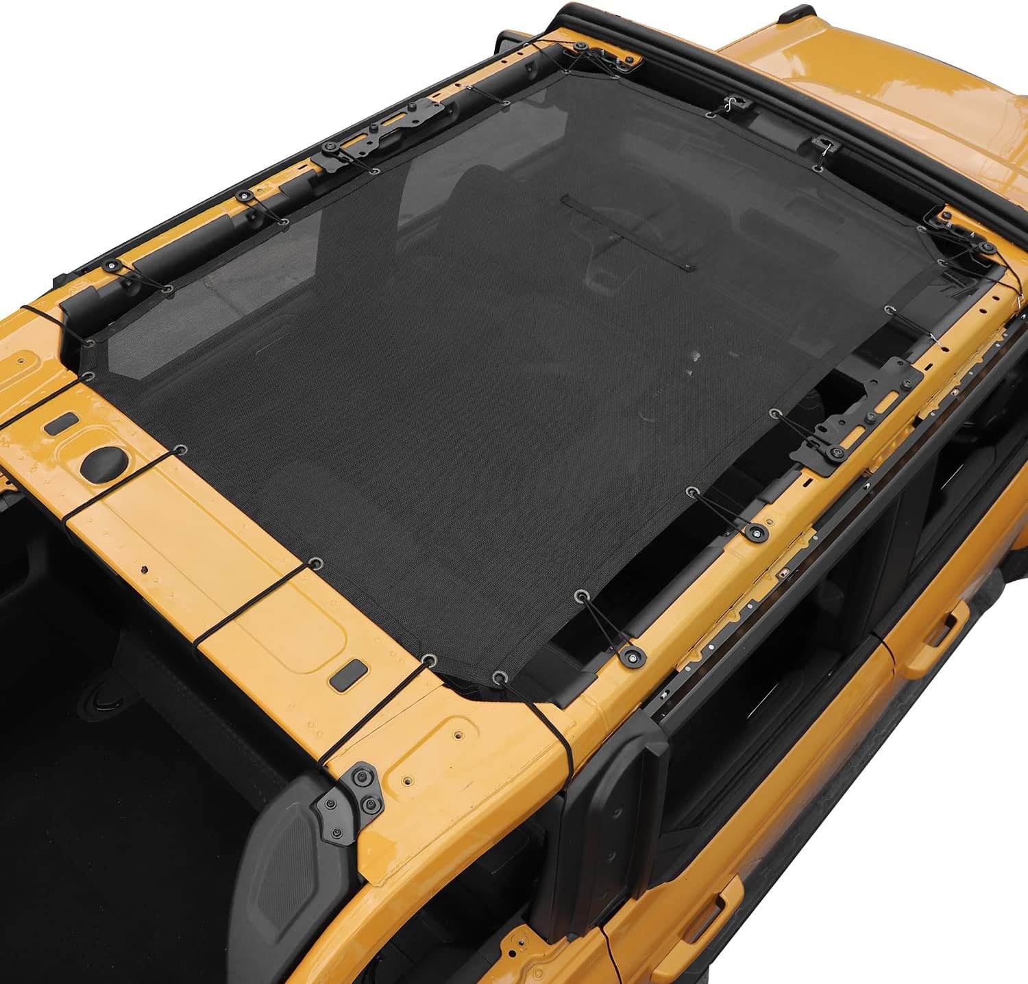 for Bronco Sunshade Mesh, Sun Shade Bikini Top Provides UV Sunshade Protection Compatible with 2021-2023 Ford Bronco Accessories 4-Door (Not Fit Bronco Sport)