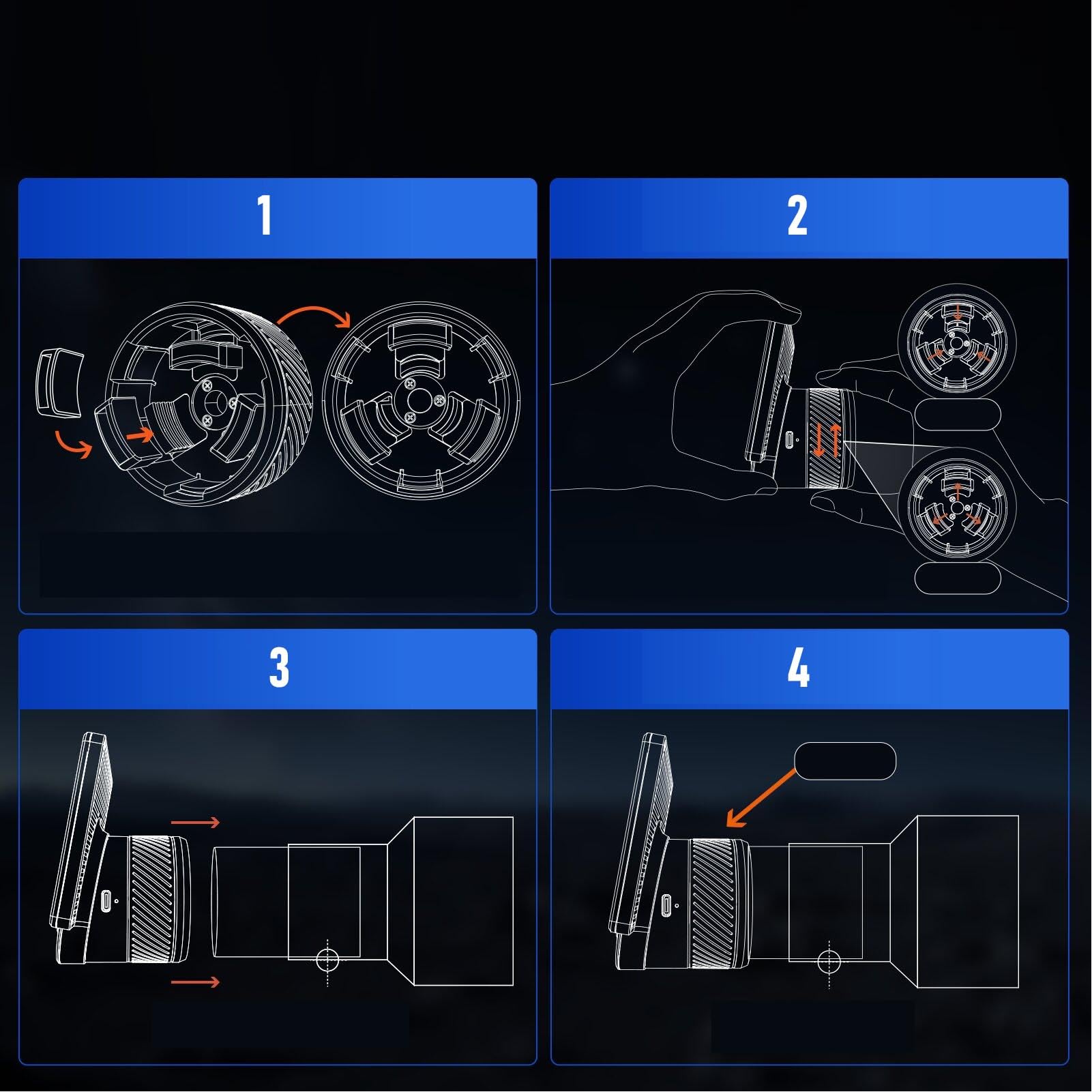 Bewinner Caméra D'oculaire électronique WiFi avec écran de 4,3 Pouces pour L'observation et L'enregistrement de Télescope Numérique, Convient aux Télescopes 26mm-47mm Jumelles Microscopes