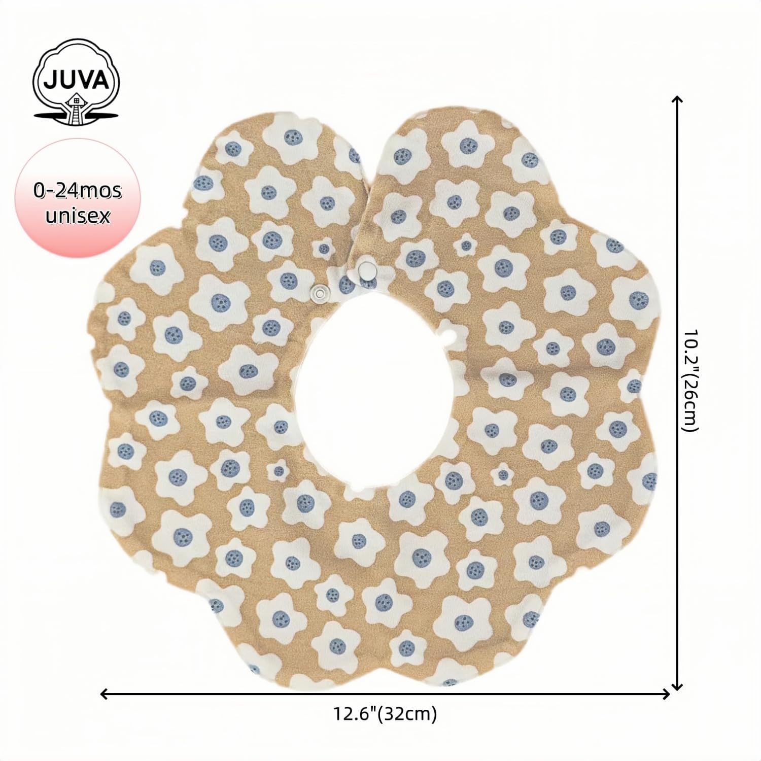 JUVA 6-Pack Organic Cotton Baby Bibs, Absorbent & Reversible, 360° Rotating Drool Bibs for Boys & Girls 0-24M - Image 4