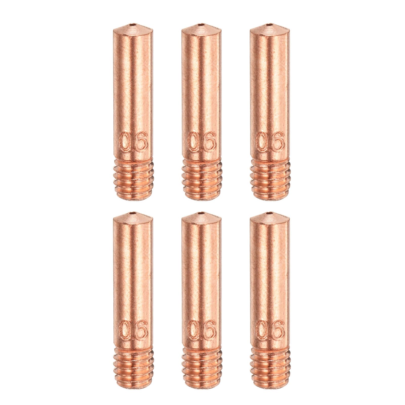 HARFINGTON 6pcs MIG Welding Gun Contact Tip 0.024" Copper MIG Welder Contact Tips Welding Gun Replacement Accessories for M-Series H-Series MIG