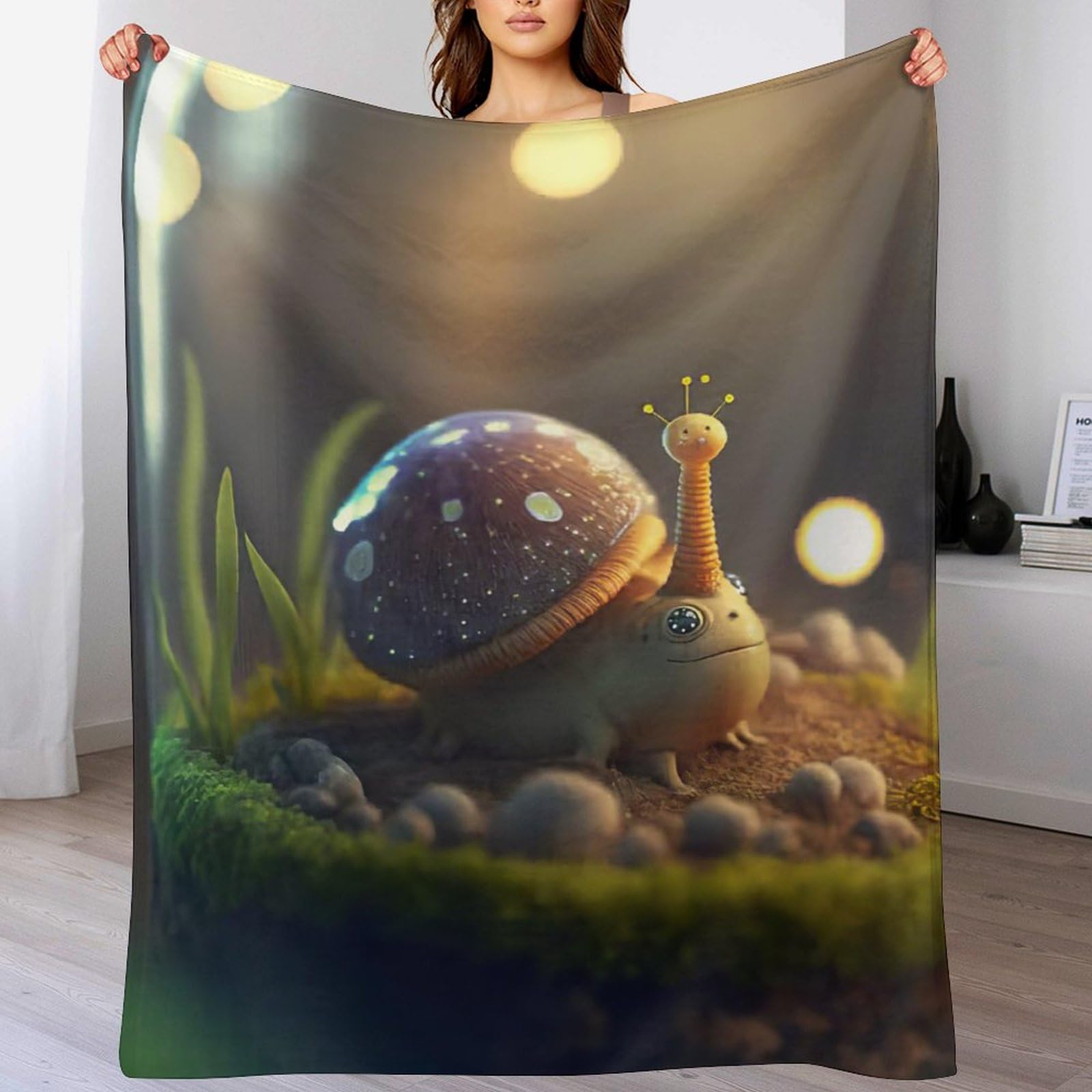 Couverture polaire escargots chaude en flannel pour lit moelleux