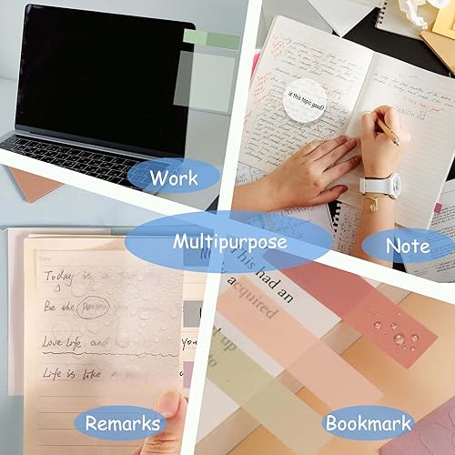 Miniatura 6 de Transparent Sticky Notes, 600 Sheets Clear Sticky Notes Tabs Set, Waterproof Clear Self-Sticky Annotation for Planner Memo,Page Markers,Index,Bible