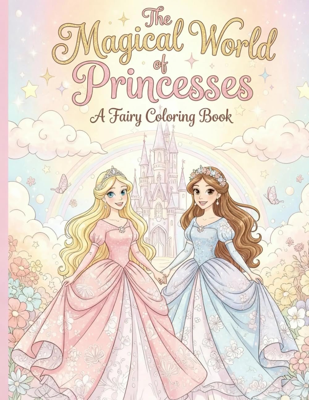 The Magical World of Princesses: A fairy coloring book