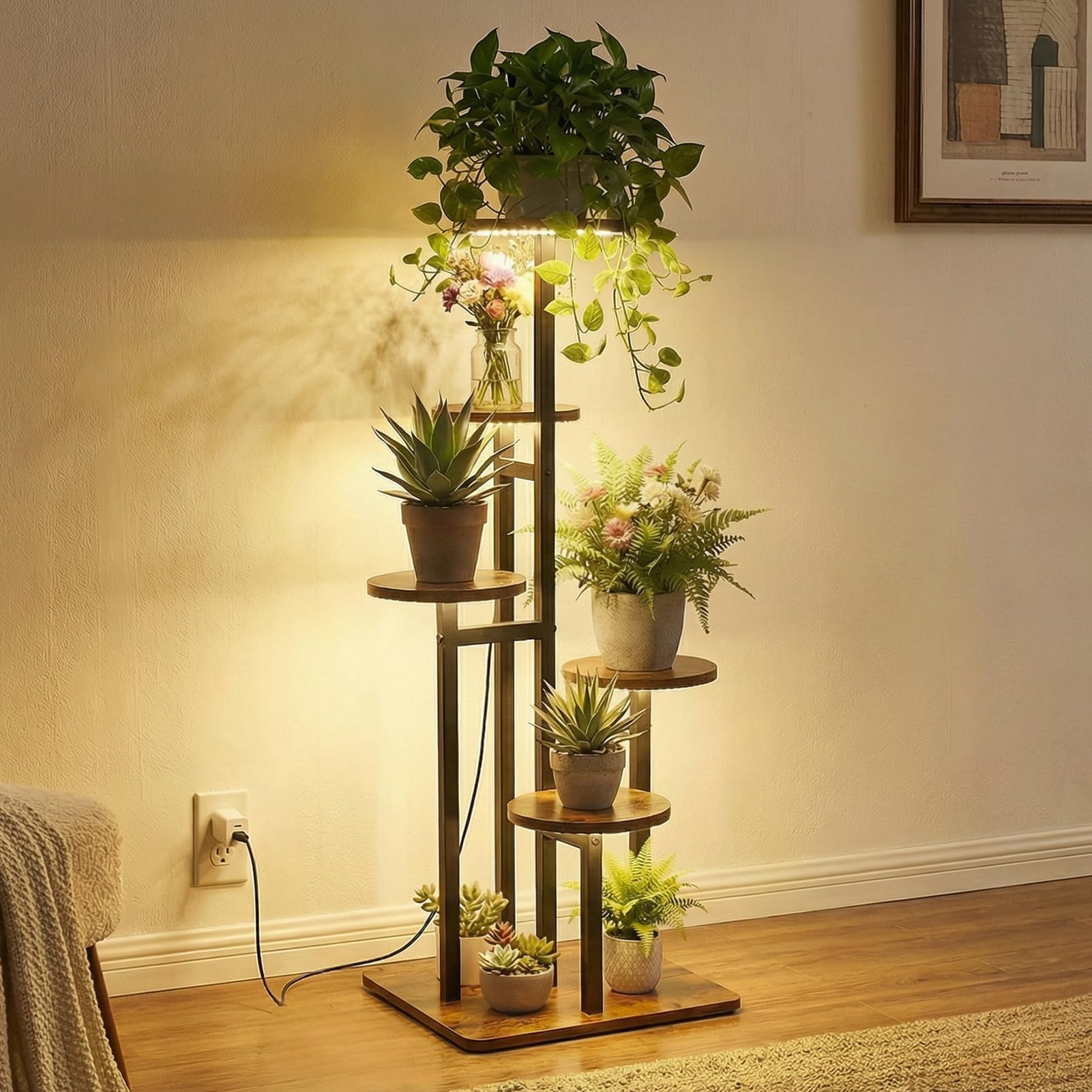 Amazon.com : VonDream 5 Tier Plant Stand Indoor with Grow Light, Tiered Plant  Stands for Indoor Plants Multiple, Corner Flower Stand for Living Room,  Multi-Layer Vintage Design Plant Shelf : Patio, Lawn