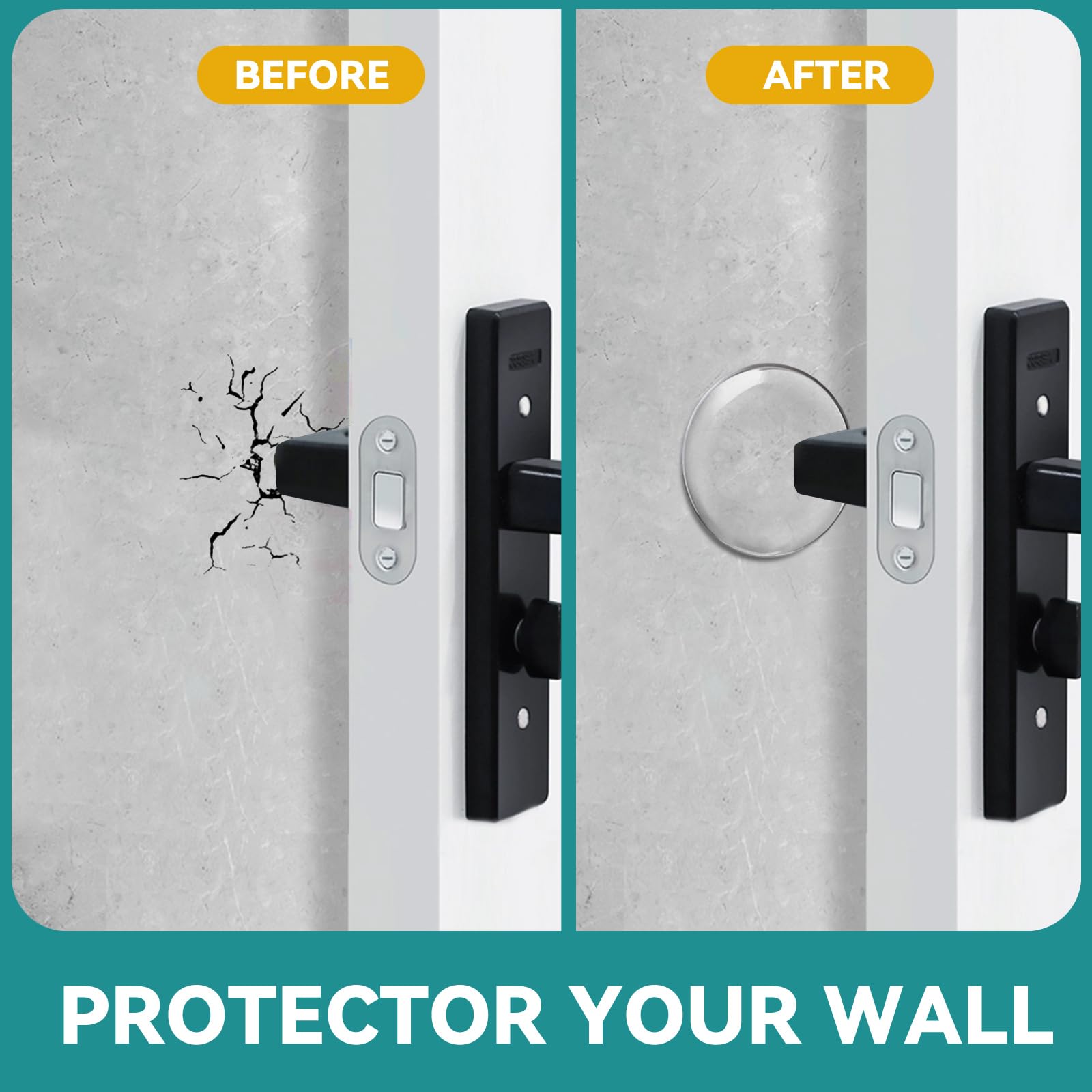 Topes de puerta para pared, 10 unidades