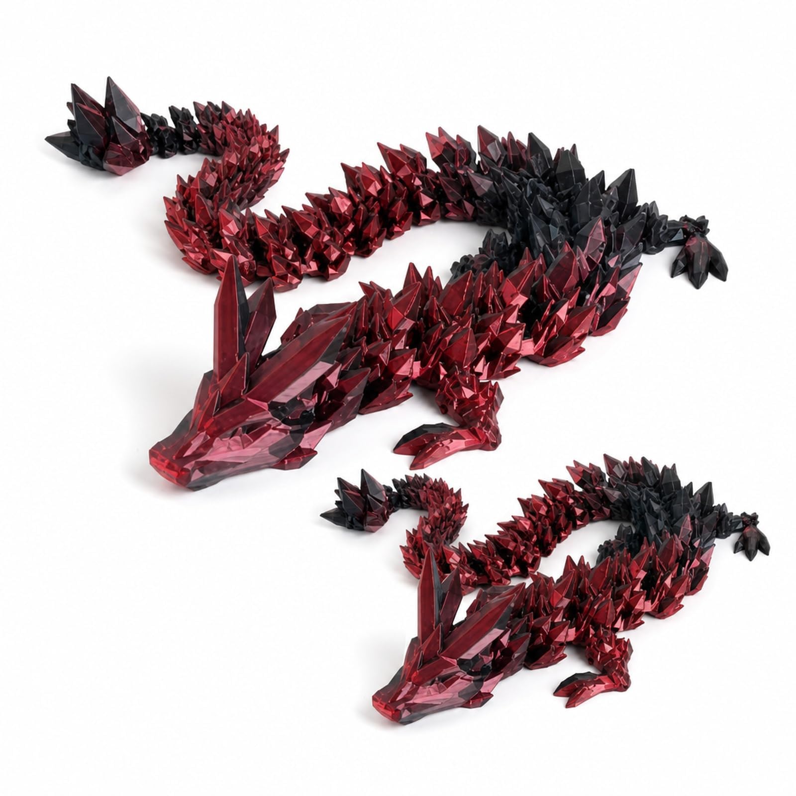 2-Piece 3D Printed Dragon Set (60cm & 22cm) for Desk Accessories for Collectible Display
