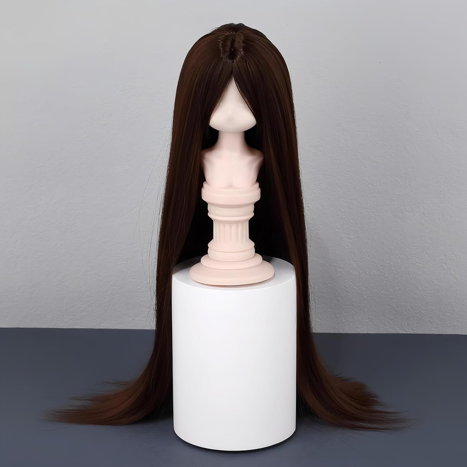 YHYQiFei BJD Doll Wig Ball Jointed Doll Fashions Soft Long Hair,Multiple Colors,for 1/3 1/4 1/6 BJD Dolls (White 1/4)