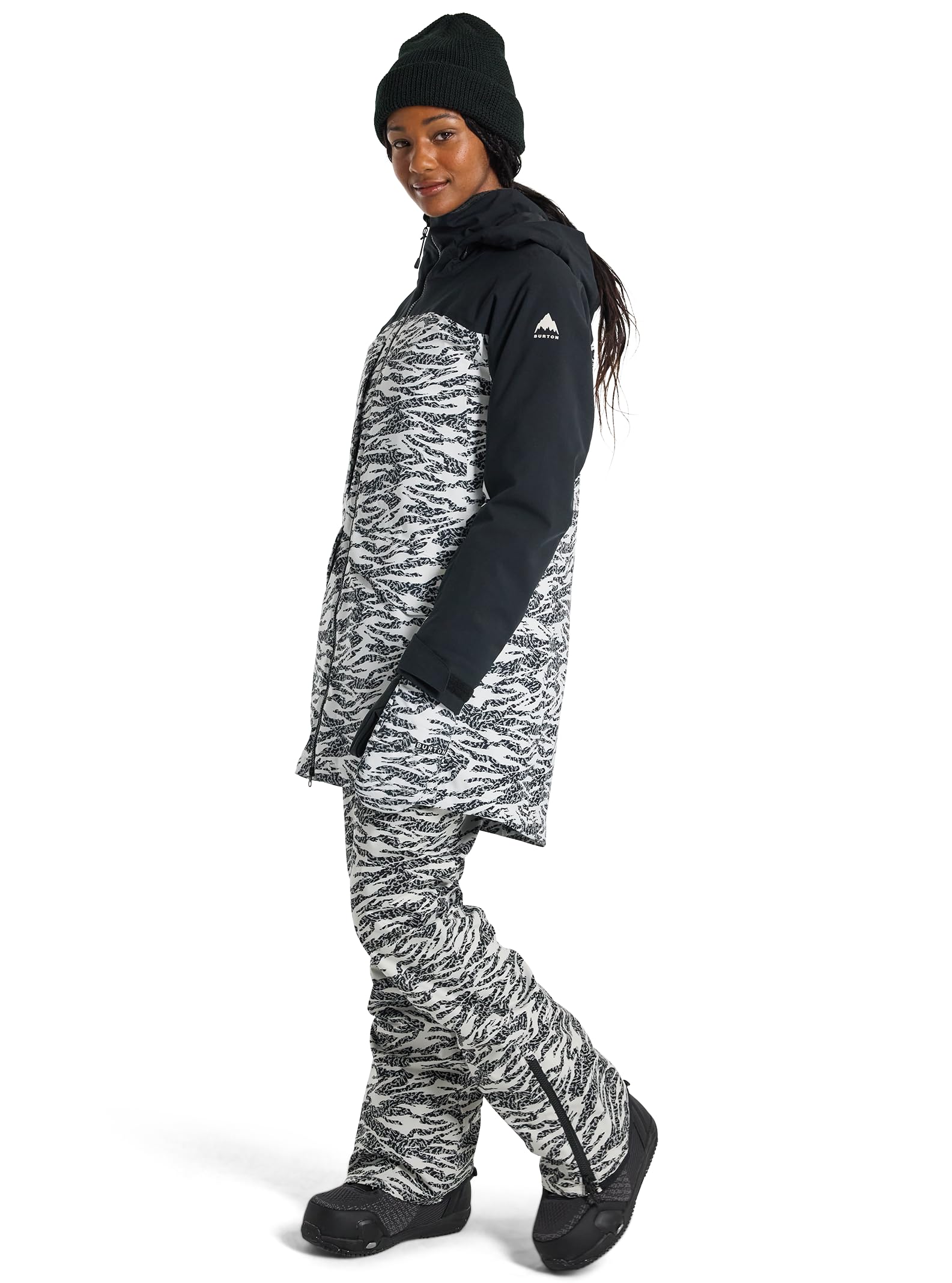 Burton Women's Prowess 2.0 2L Jacket, True Black/Zebra Camo, M