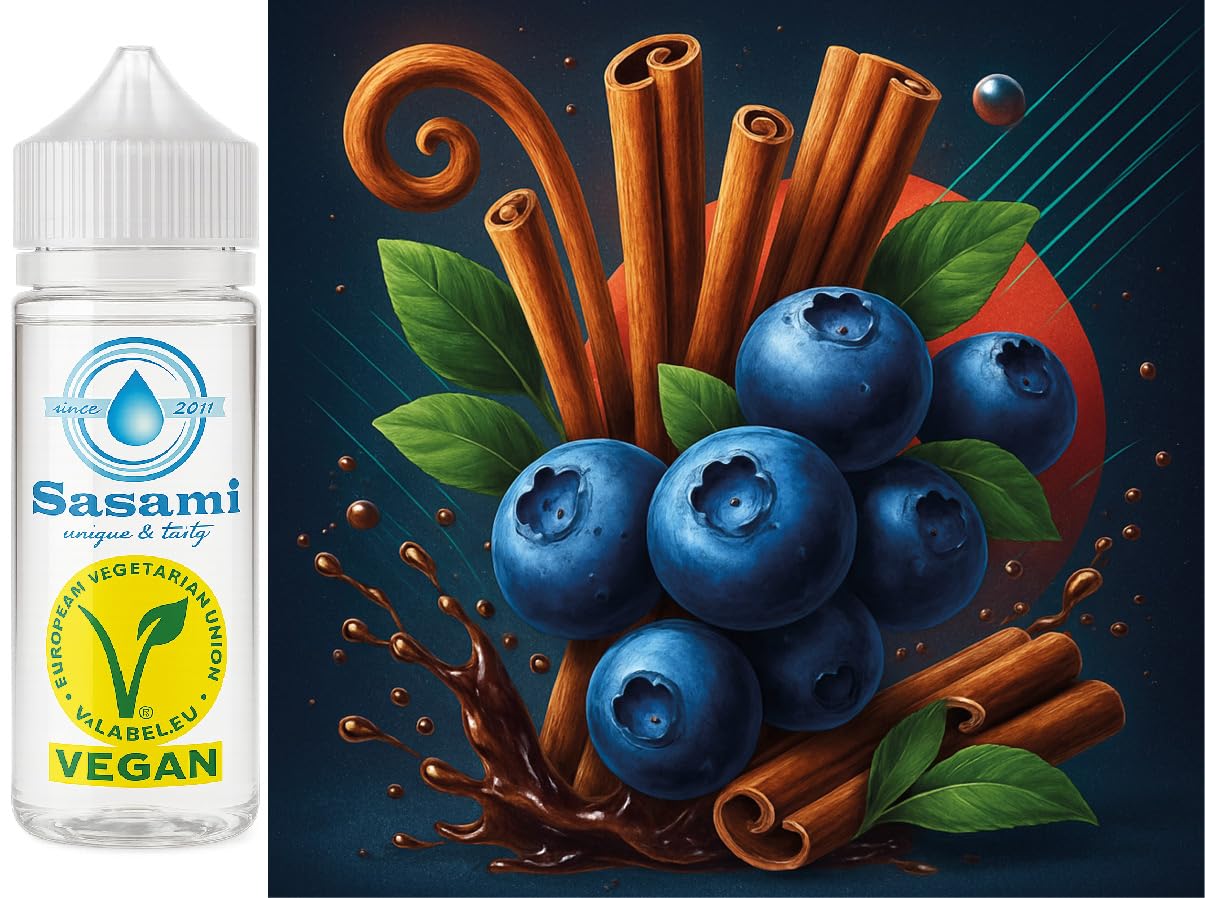 Blue Cinnamon Twist – jagoda i cynamon aromat koncentrat – Wegański – Sasami – 100ml