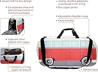 Vista 11 de BRISA VW Collection - Volkswagen Samba Bus T1 Camper Van Sport, gimnasio, bolsa de viaje, bolsa de lona con compartimento para zapatos y artículos