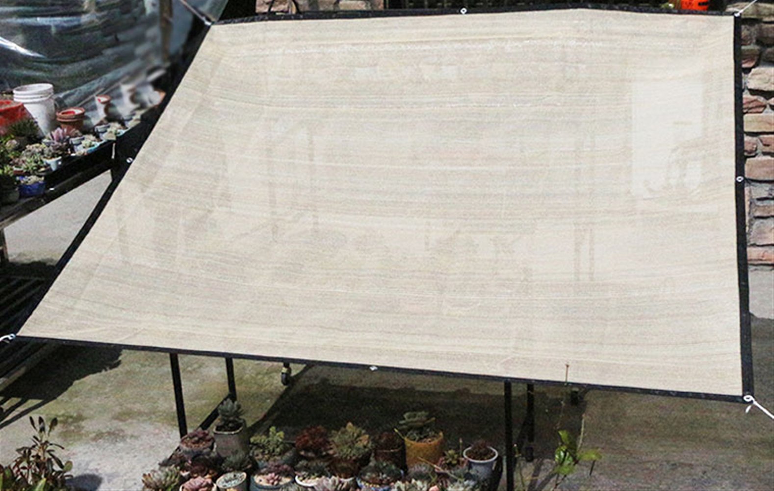 Balkonik chroniący przed wiatrem, do ogrodu, odporny na promieniowanie UV, okładzina z tkaniny HDPE, 75 x 100 cm, brązowy