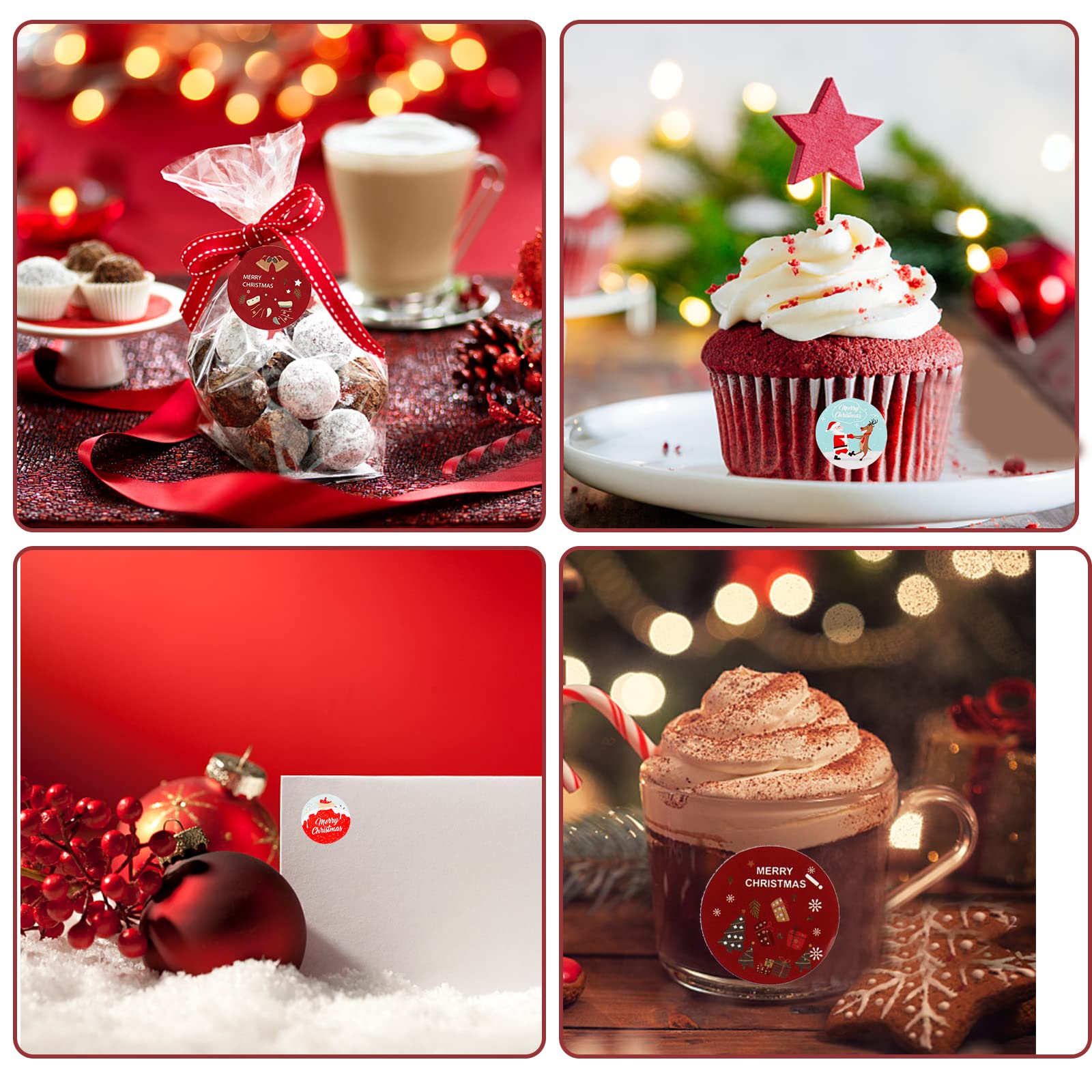 CANVAS - Étiquette Autocollante Pour Cadeaux De Noël, Assorti, 150 Pcs