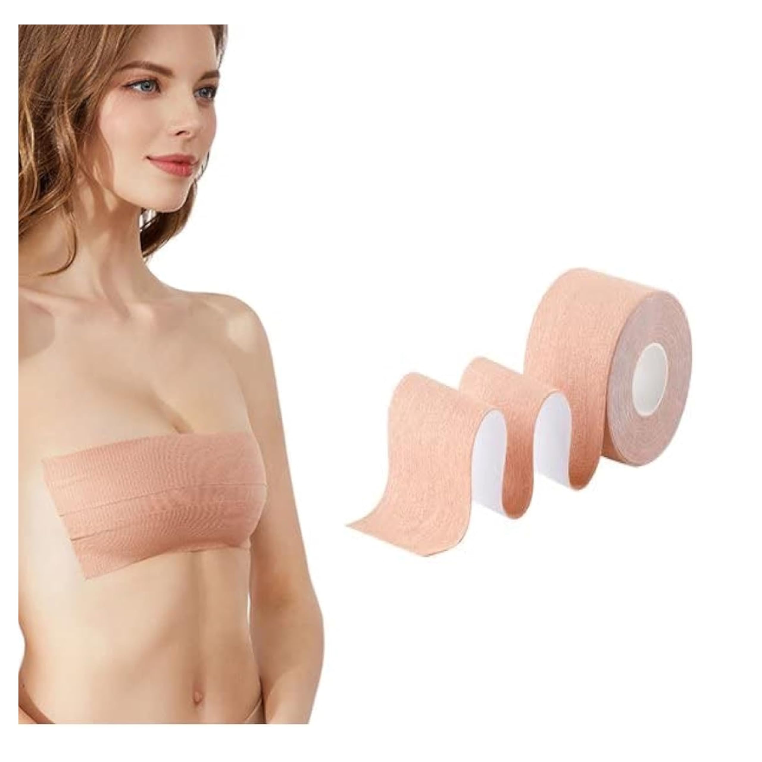 Boobs Tape for Breast Lift Waterproof Skin-Friendly Adhesive Body Tape for Large Breasts Invisible Push-Up Chest Tape for Strapless & Backless Dresses Sweatproof Boob Tape-image-28