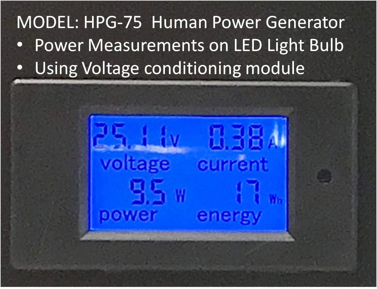 HPG-75 Human Power Generator Permanent Magnet DC Dynamo Emergency Backup STEM Power 0 to 50 Volts DC