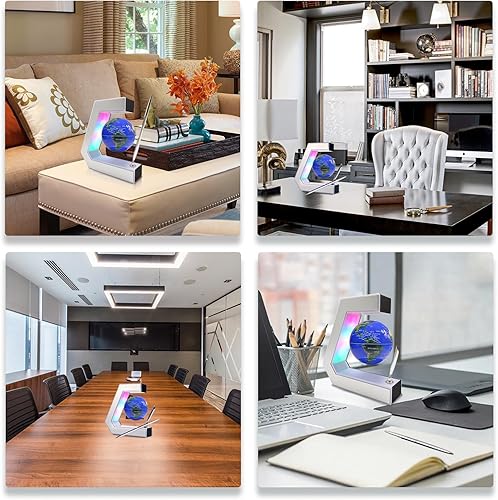Miniatura 4 de Flagest Globo de levitación magnética con luces LED y bolígrafo, globos flotantes para decoración educativa de escritorio, oficina, decoración de