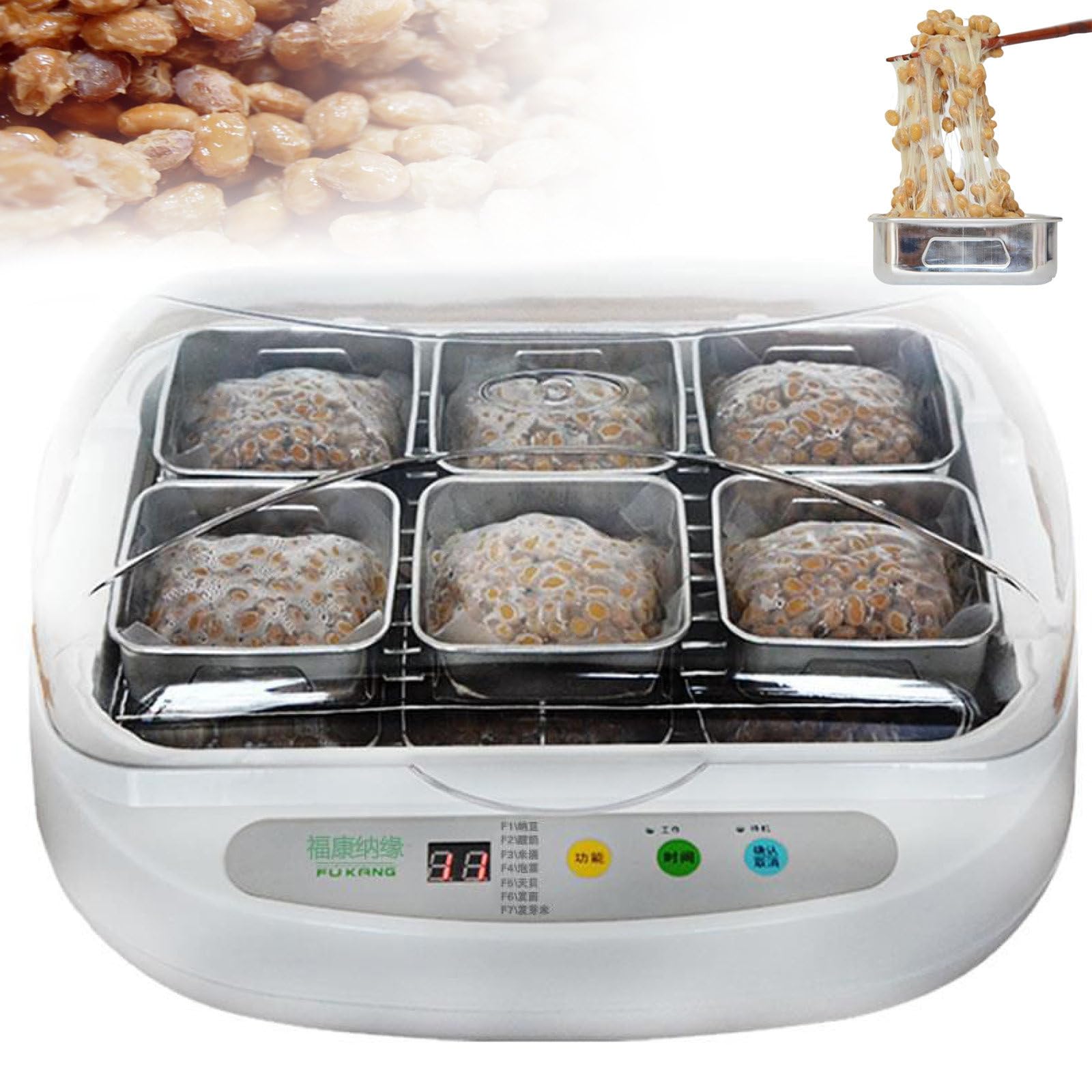 Inteligentny Natto Maker - 3,5l Domowy Ryż W Wino Fermentor Machak Jogurtowy - Maszyna Fermentacyjna Pikle - Ryż Natto, Jogurt, Fermentacja Wina