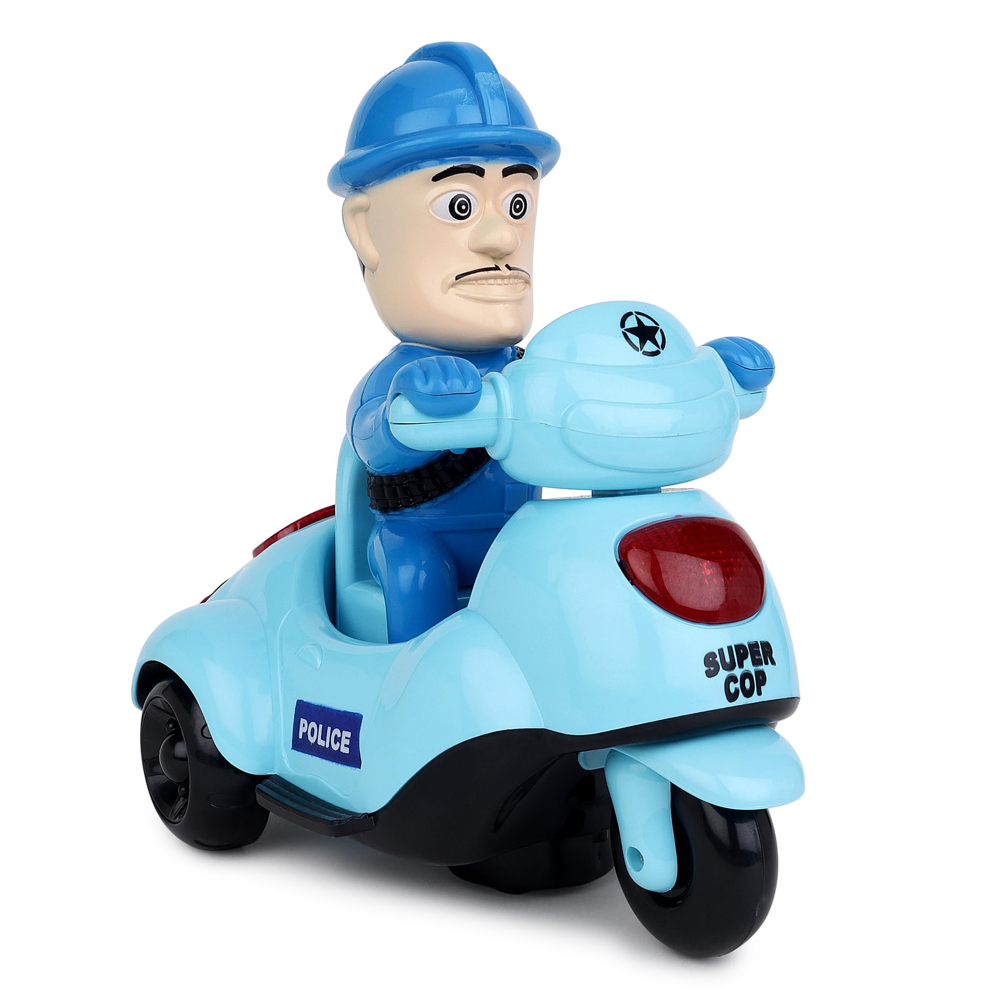 Toyzone Super Cop on Scooter Bump N Go | Electronic Toy | Bump-n-Go Movement | Battery Operated Toy | Light & Music | Bump N go Action | Scooter Toy for Kids | for Kids Age 12+ Months (B0C8B6LB5Q) Amazon Price History, Amazon Price Tracker