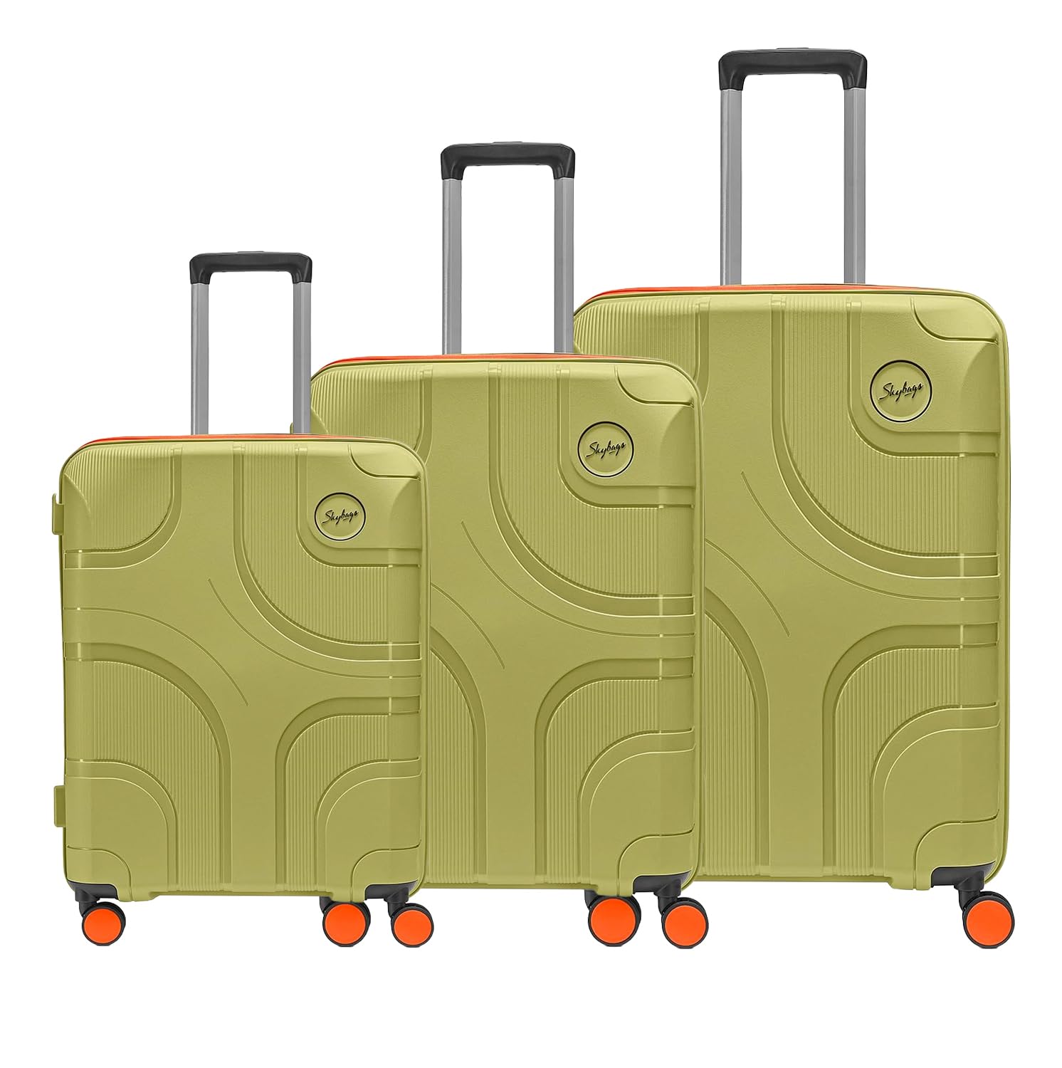Cubism Set of 3 Trolley Bag 56, 67 & 77cm | Small+Medium+Large | Hard Luggage | 8-Wheels Suitcase for Travel | 3-Digit Combination Lock with Anti-Theft Zipper | 3 Years Warranty-Unisex (Black)-image-42