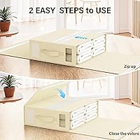 Vista 6 de Organizador plegable de ropa de cama, contenedores de almacenamiento de tela para sábanas, fundas de edredón y fundas de almohada, organizador