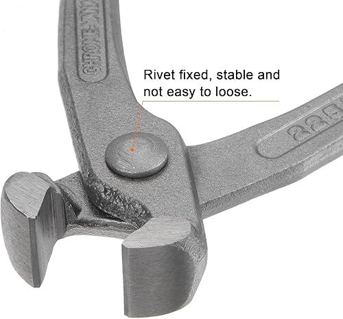 Miniatura 5 de HARFINGTON Alicates de corte de extremo de 9 pulgadas, alicates para hormigón de uñas, alicates extractores con mango de plástico azul amarillo para