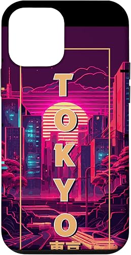 Funda para iPhone 12 mini Tokyo Japanese Vaporwave City Pop Urban Synthwave
