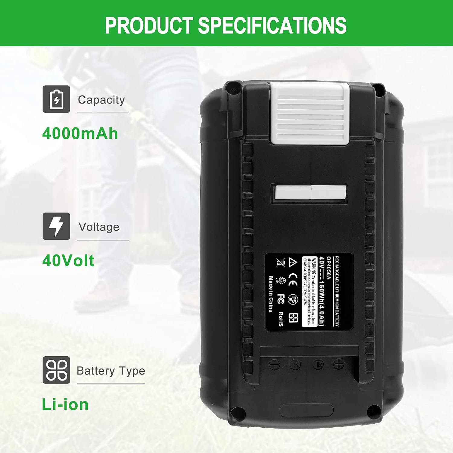 Blасk Frіdау - 60% оƒƒ GOOALITY 40V 4000mAh Li-ion Replacement Battery for Ryobi 40 Volt Cordless Power Tools OP4015 OP4026 OP40201 OP40261 OP4026A OP4030 OP40301 OP4040 OP40401 OP4050 OP40501