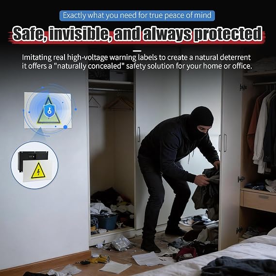 Hidden Wall Safe,Magnetic Vent Cover with High Voltage Warning Label,Recessed In-Wall Safe for 16 Studs,Electronic Combination Lock & Key,Concealed Security Safe for Cash,Jewelry,Documents Valuables