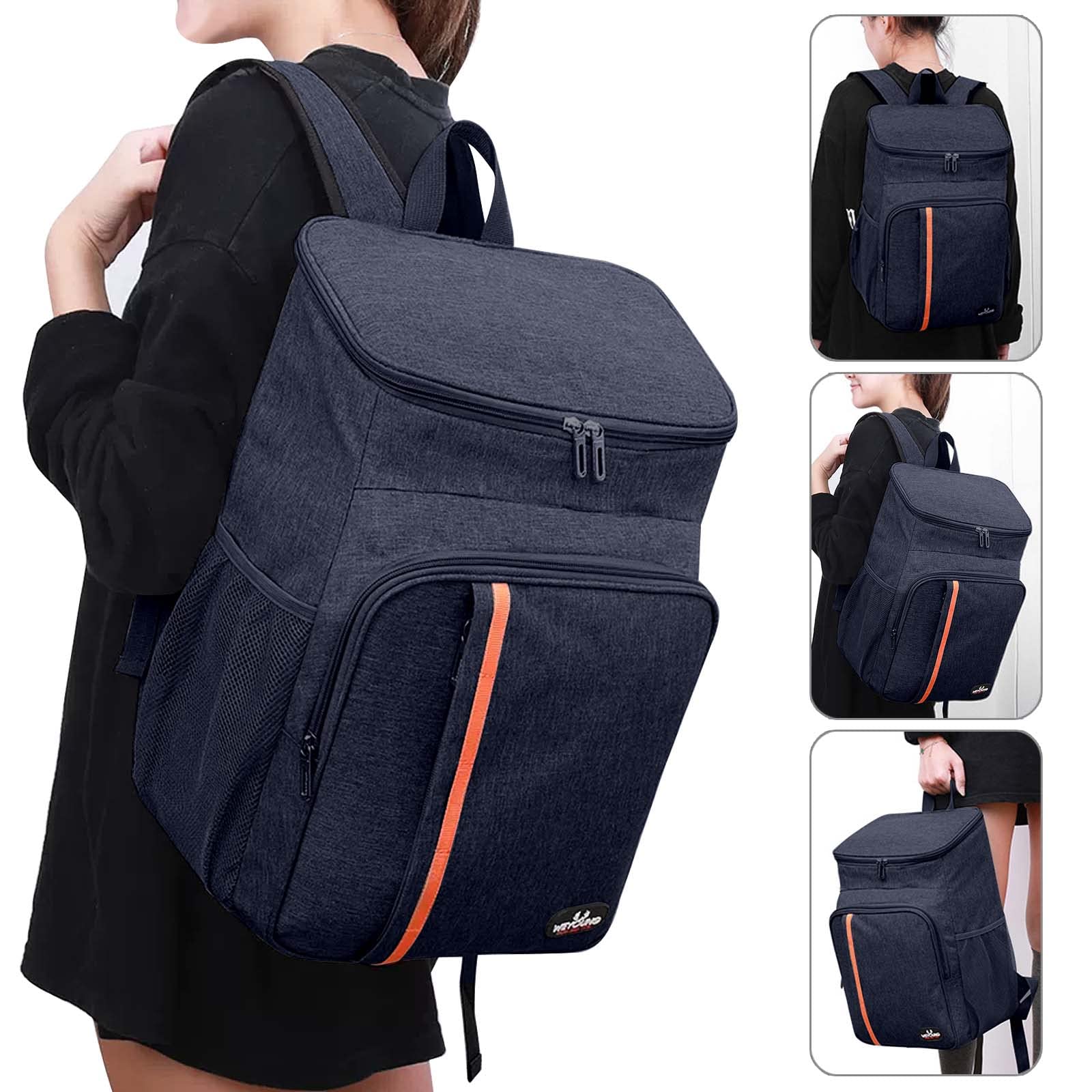 Mochila Nevera Isotérmica 23L - Bolsa Térmica Impermeable Grande para Picnic, Almuerzo, Playa, Camping y Senderismo - Refrigeración (Azul)