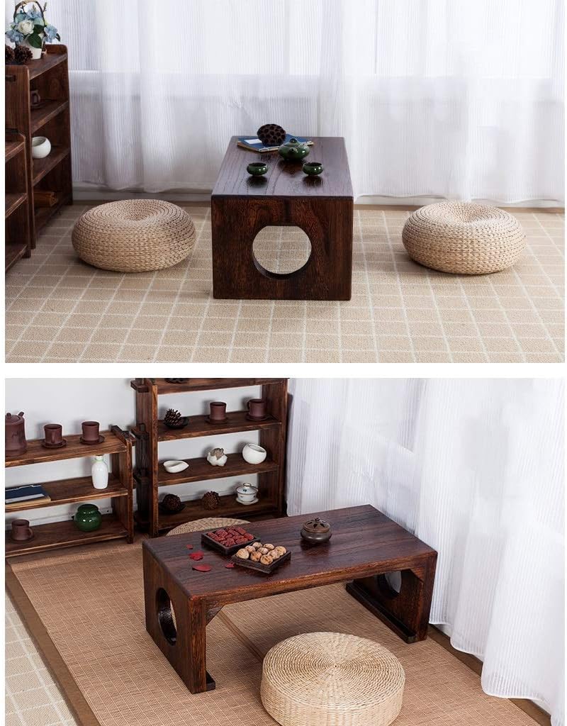 Solid Wood Guqin Table Small Window Table Learning Painting Table Small Breakfast Table Laptop Table (Color : Brown, Size : 80x40x30cm)
