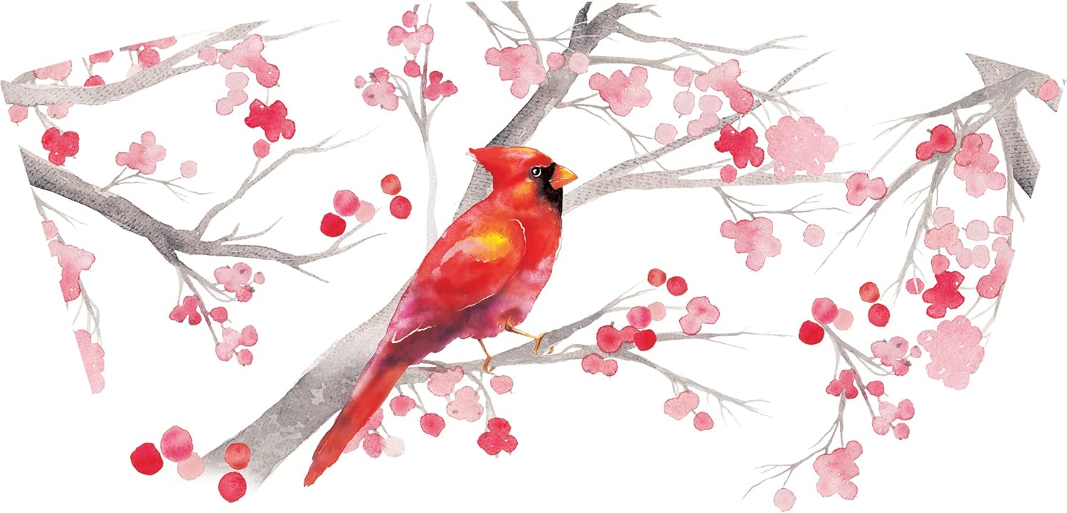 Tervis Christmas Holiday Cardinal and Berry Branches Made in USA Double Walled Insulated Tumbler Travel Cup Keeps Drinks Cold & Hot, 24oz, Classic - Image 2