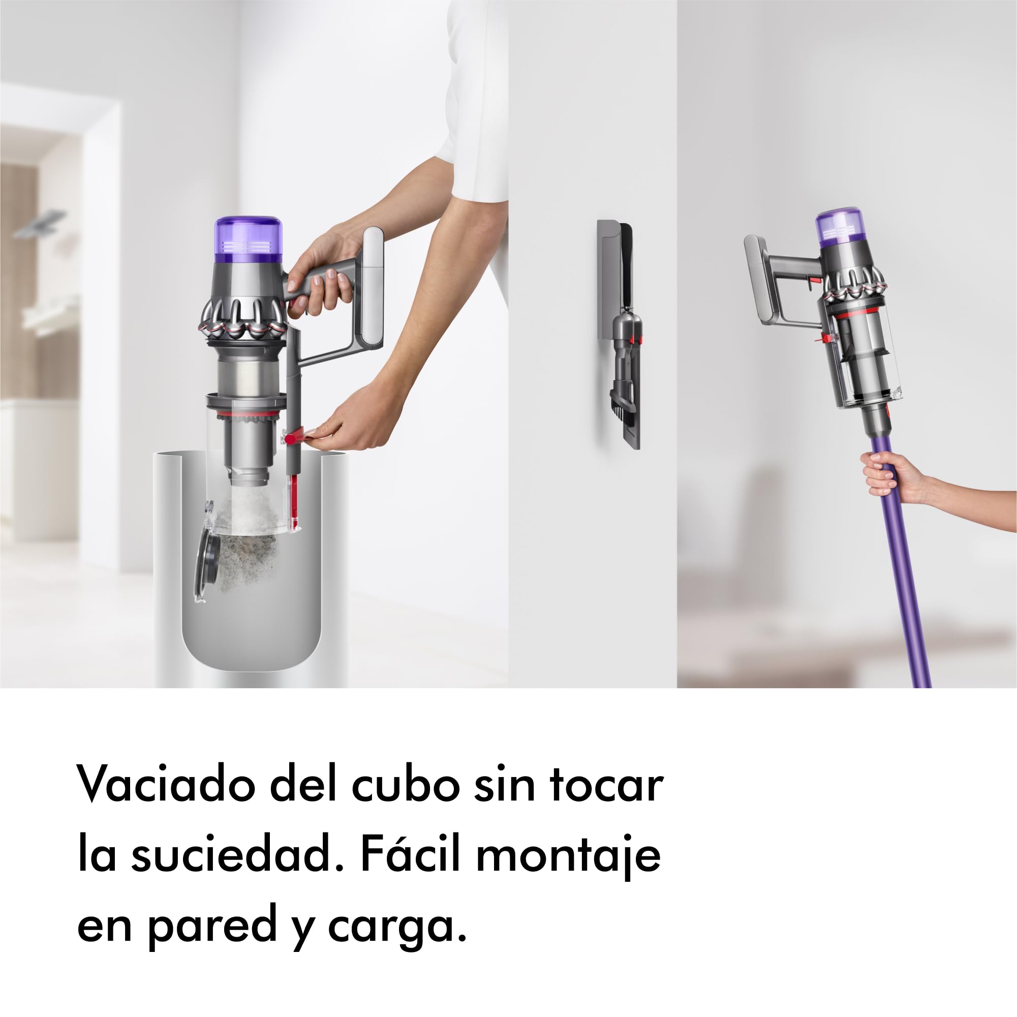 Dyson V11™ Advanced aspiradora sin Cable – 200 Airwatts, 60 min de autonomía, tecnología Anti-enredos, aspiradora de Mano y Suelos (Níquel/Violeta)