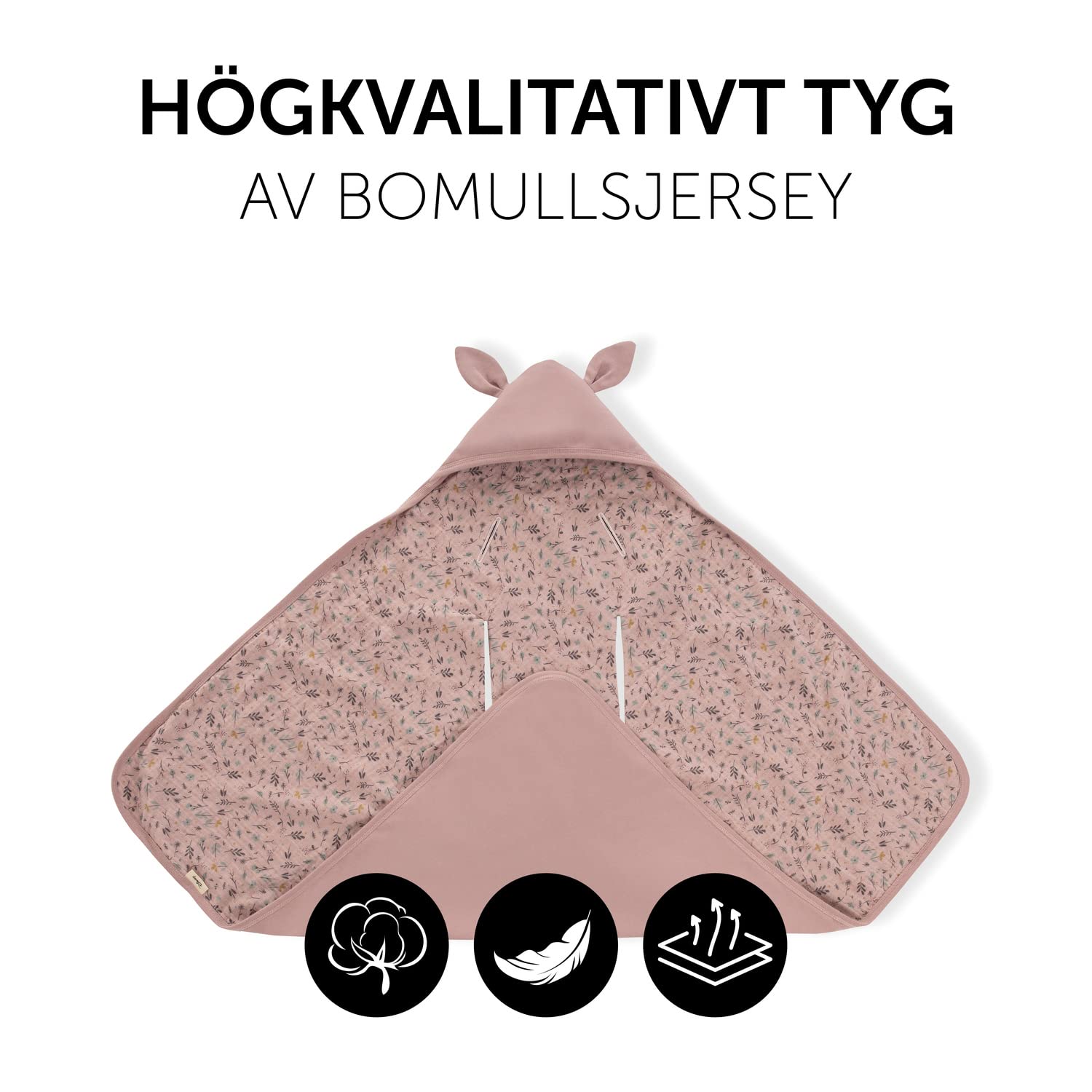 Baby Wikkeldeken Snuggle N Dream/Katoen/Universeel Voor Babybak Autostoeltje Wandelwagen Buggy Babybedje Wipstoeltje Voor 3 En 5 Puntsgordelsystemen Wasbaar Op 40 C Leaves Mint
