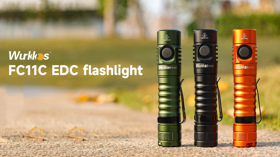 Image of Wurkkos FC11C Led Flashlight Rechargeable High Lumen 1200 | 90 High CRI Small Flashlight, Super Bright EDC Flashlight IP68 Waterproof, 155Meters, Magnetic Flash Light for Home (4000K)