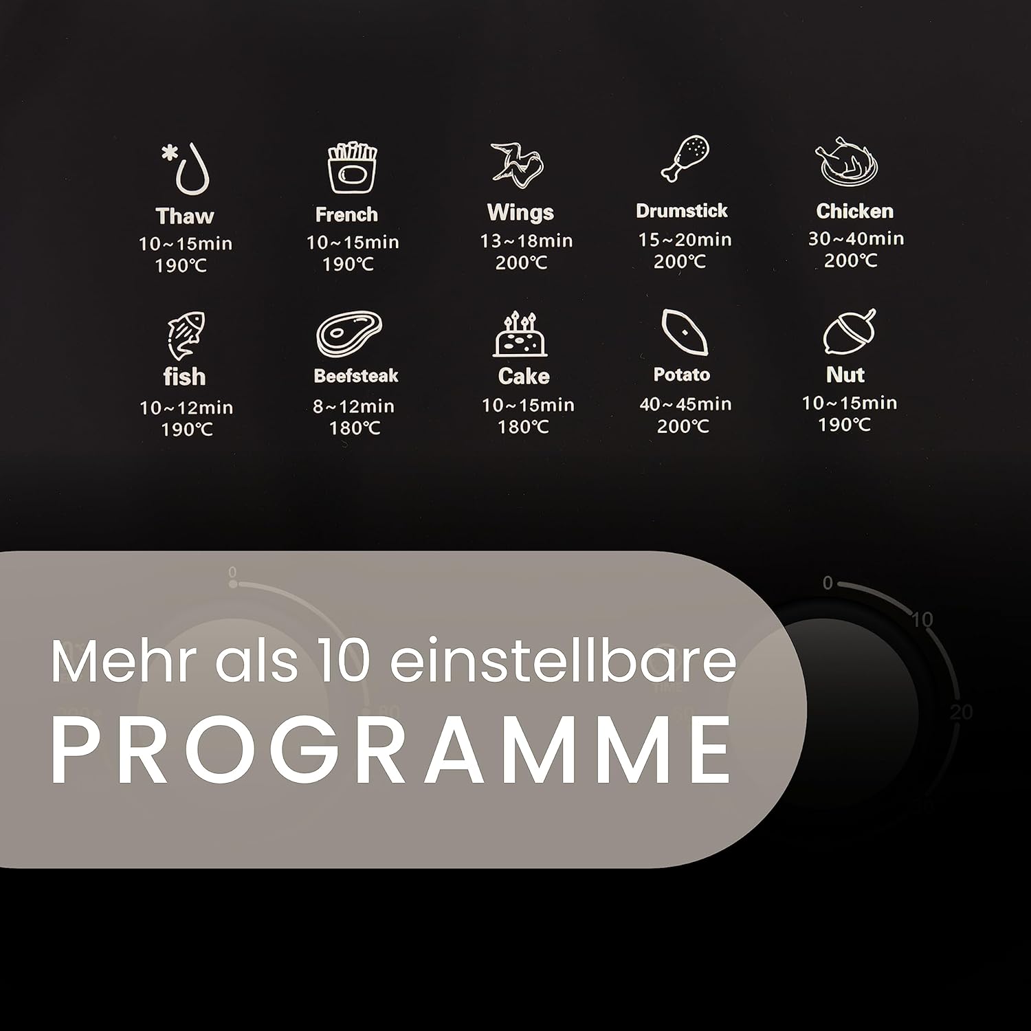 BRBARS Friggitrice ad aria calda da 5,5 l, con finestra e funzione di memorizzazione, più di 10 impostazioni, ricircolo dellaria ad alta velocità a 360°, senza olio e grasso, cottura sana, arrosto e frittura BRBARS Friggitrice ad aria calda da 5,5 l, con finestra e funzione di memorizzazione, più di 10 impostazioni, ricircolo dellaria ad alta velocità a 360°, senza olio e grasso, cottura sana, arrosto e frittura