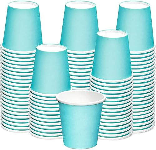 Paquete de 100 vasos de papel de 3 onzas, vasos de baño desechables, vasos de papel para enjuague bucal, taza de café expreso adecuada para el Negro