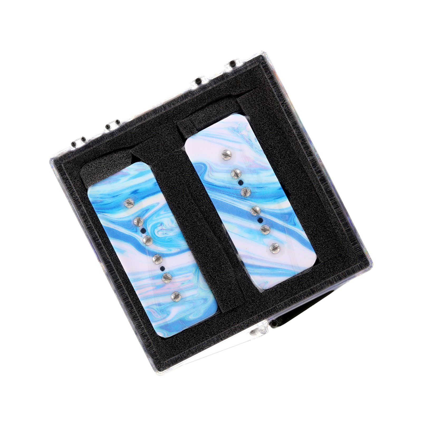 Paquete de piezas de guitarra eléctrica, pastilla mejorada para modelos, guitarras eléctricas, cuello de alta potencia, reemplazos de pastilla para mujer, S de manga corta, con botones, cuello en V