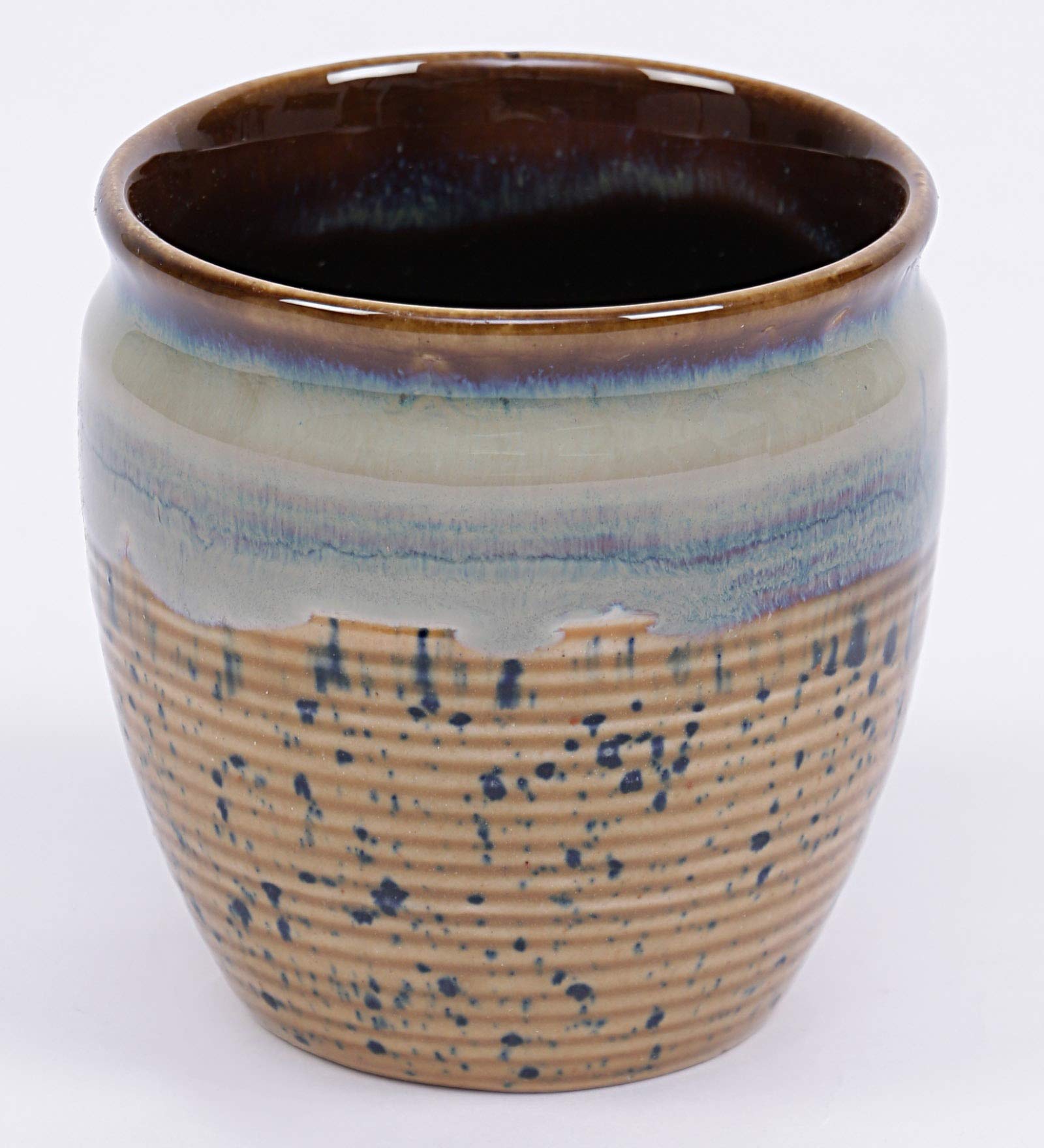 miah decor MD-239 Handcrafted Studio Pottery Double Colour Kullad Cups, Set of 6 2