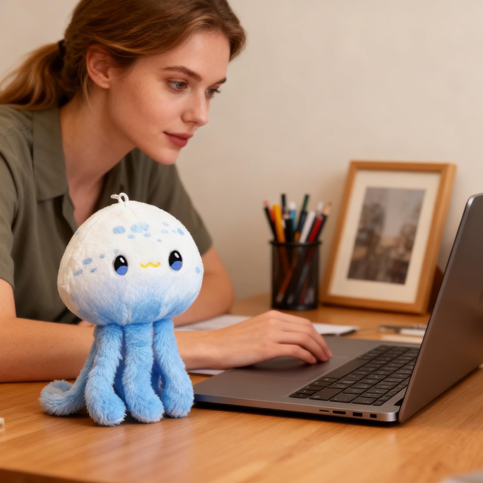 Generico Peluche Medusa,Simpatico Peluche Animale Marino | Giocattoli Medusa per Bambini,Per San Compleanno Divano Camera Auto Bambini Adulti Ragazze Ragazzi Fidanzata