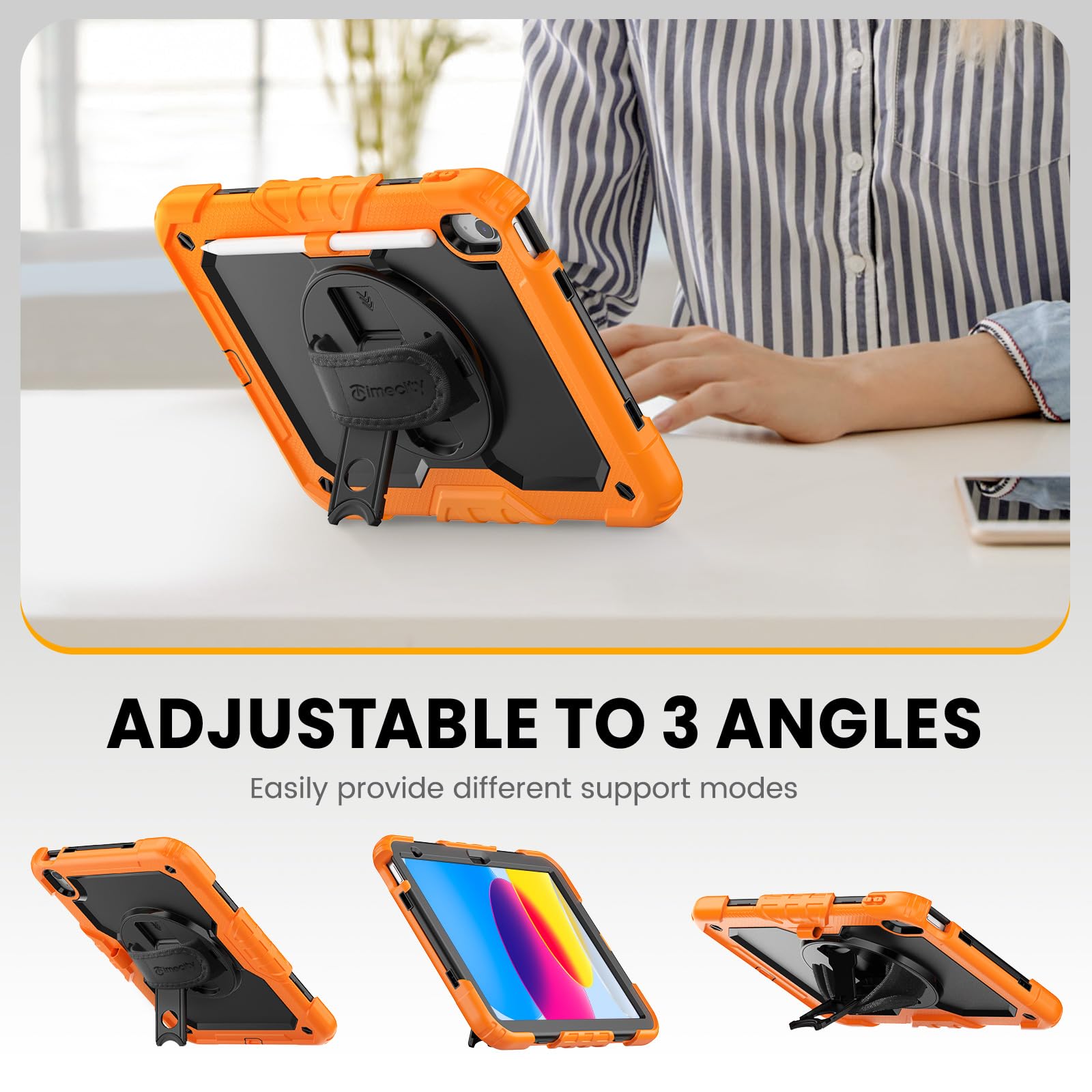 Timecity for iPad 9th/ 8th/ 7th Generation Case with Screen Protector — Amazon image 3