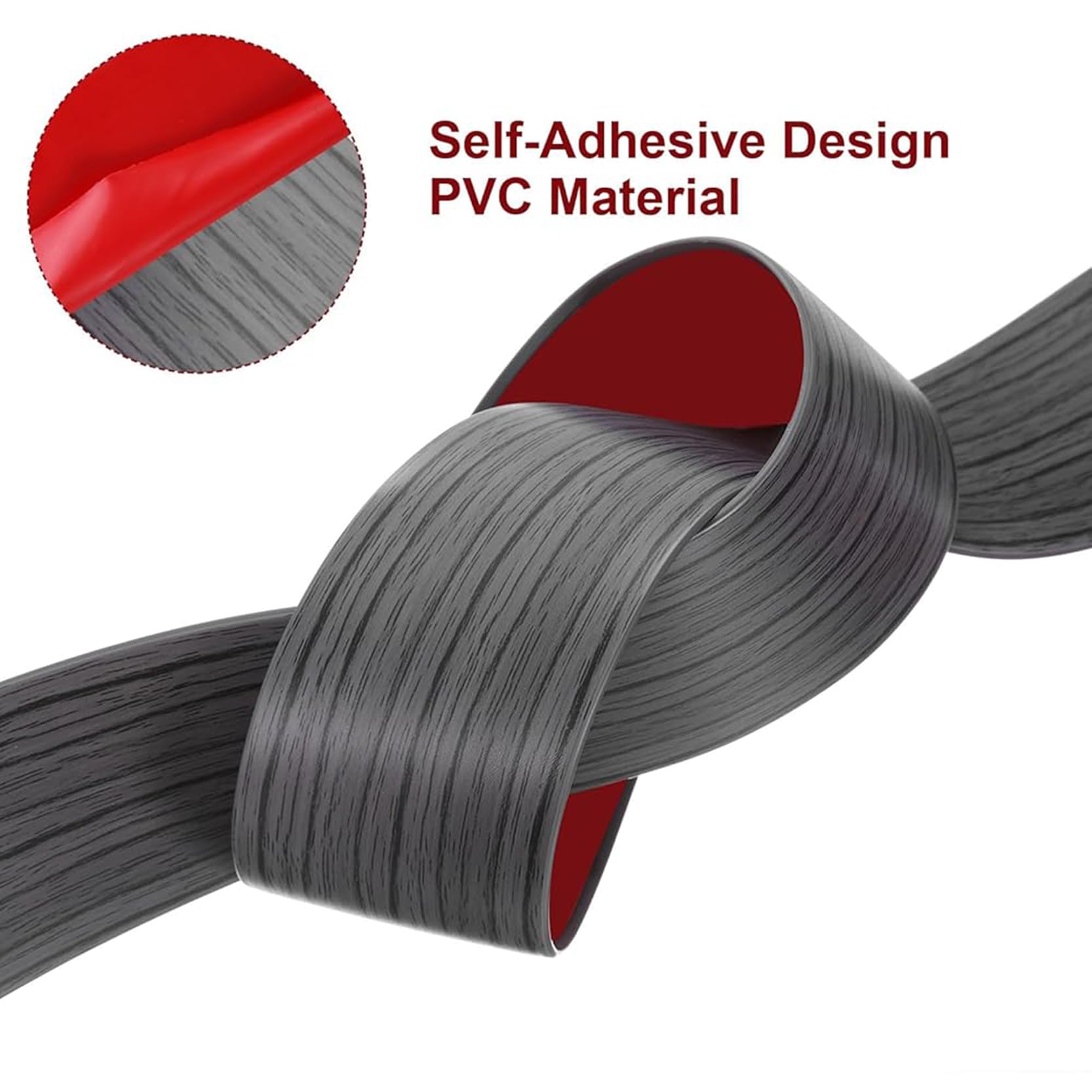 Bande de Bord de Moquette,PVC Rail de Transition,Bande de Séparation Plate,Auto-Adhésive Bande de Transition de Plancher pour Planchers,Stratifiés Etc(Size:15m,4cm)